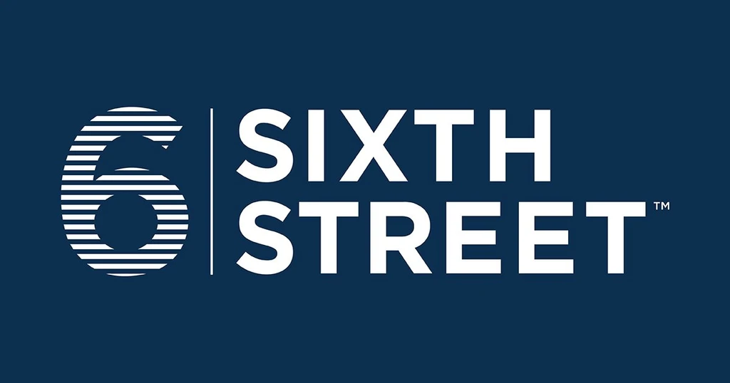 Sixth Street logo with horizontal striped number 6 design on dark blue background