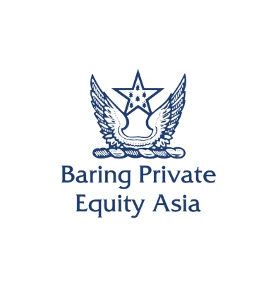 Baring Private Equity Asia logo with eagle emblem and star symbol representing institutional investment and financial services.