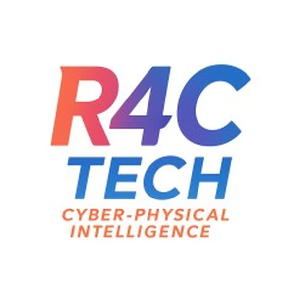 R4C Tech cyber-physical intelligence logo with gradient red-to-blue color scheme