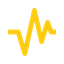 Yellow waveform pulse icon representing real-time monitoring and system health analytics